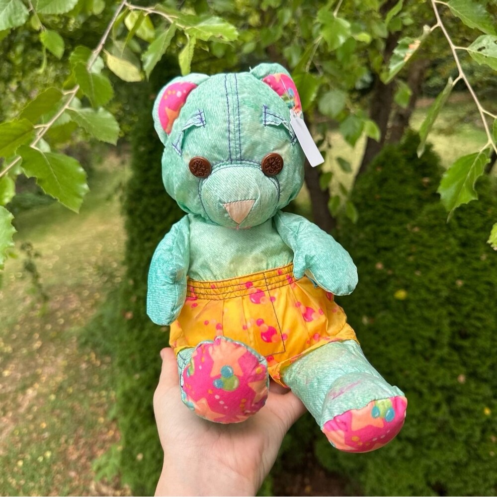 1996 Tyco Vintage Doodle Bear Turquoise Collectible Plush